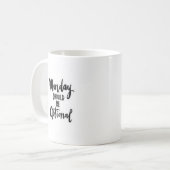 "Lundi devrait être" - tasse blanche classique (Devant gauche)
