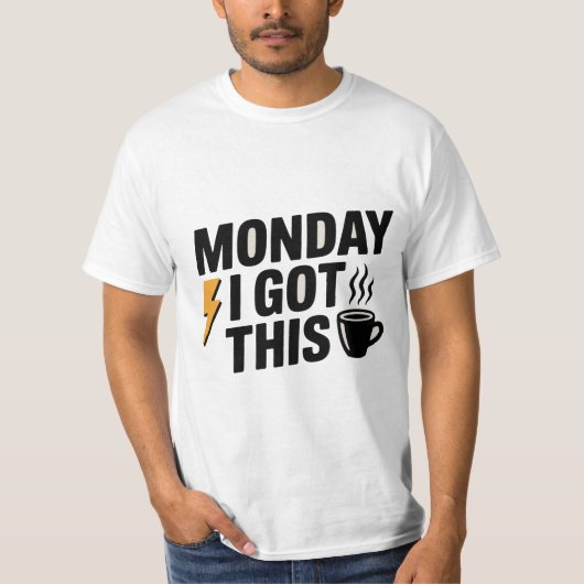 Lundi, J'Ai Compris | T-shirt café et motivation (Devant)