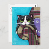 Lundi matin bleus - carte postale de chat (Devant / Derrière)