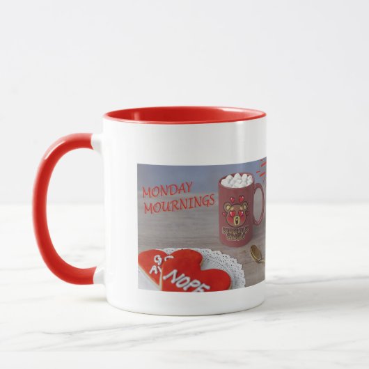 Lundi matin valentines à coeur unique tasse de caf (Gauche)