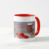 Lundi matin valentines à coeur unique tasse de caf (Devant droit)