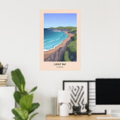 Lundy Bay Cornouailles Affiche de voyage moderne (Bureau à domicile)