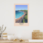Lundy Bay Cornouailles Affiche de voyage moderne (Cuisine)