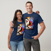 Lundy Puffin 3 Navy T-shirt (Unisex)