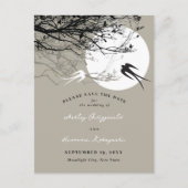 Lune Avales Cendres Enregistrer La Date Carte Post (Devant)