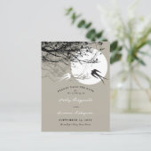 Lune Avales Cendres Enregistrer La Date Carte Post (Debout devant)