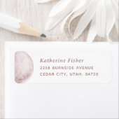 Lune blanche | Élégant Étiquette de adresse de Mar (En situation)