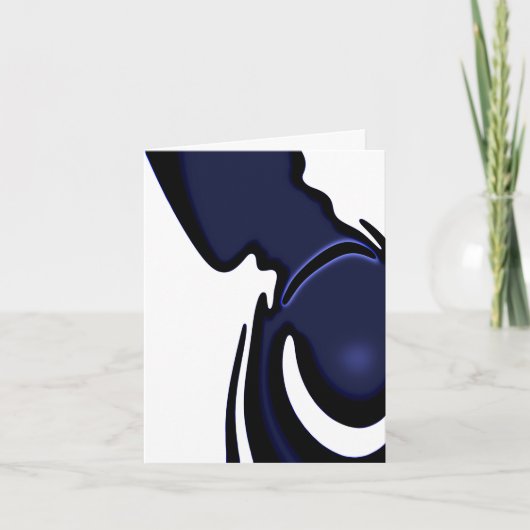 Lune bleue : Bleu Abstrait, Blanc & Noir (Devant)