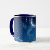 Lune bleue et ciel de nuit tasse de café (Devant gauche)
