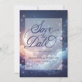 Lune céleste et étoiles Enregistrer la carte de da (Devant)