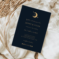 Lune céleste et Faire-part de mariage des étoiles