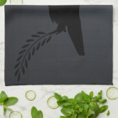 Lune & Corbeaux, Oiseau Noir Cuisine Serviette Cor (Plié)