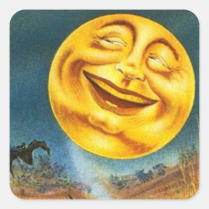 Lune de Halloween - autocollant