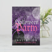 Lune de Halloween et invitation de pourpre de (Debout devant)