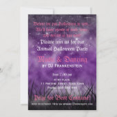 Lune de Halloween et invitation de pourpre de (Dos)