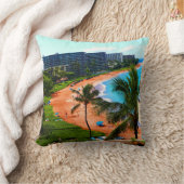 Lune de miel à Maui Coussin de plage personnalisé (Couverture)