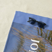 Lune de miel Getaway Palm Trees Beach Serviette (En situation)