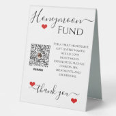 Lune de miel Réception de mariage Venmo Code Signe (Recto)