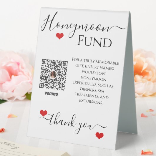 Lune de miel Réception de mariage Venmo Code Signe (In SItu (Mariage))