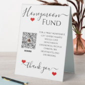 Lune de miel Réception de mariage Venmo Code Signe (En SItu (Tableau))