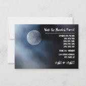 Lune de nuit - Invitation de forêt hantée 3x5 (Devant)