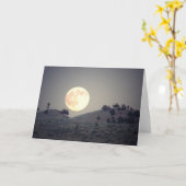 Lune de Sagebrush - carte de voeux de photo (Fleur jaune)