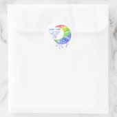 Lune de Taro, boho, arc-en-ciel, étiquette de adre (Sac)