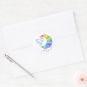 Lune de Taro, boho, arc-en-ciel, étiquette de adre (Enveloppe)