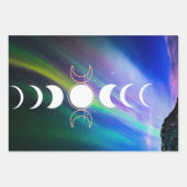 Lune de Wiccan, papier d'emballage astrologique -e (Devant 3)