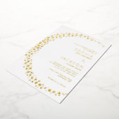 Lune des étoiles Mariage blanc Foil Invitation (Rotation)
