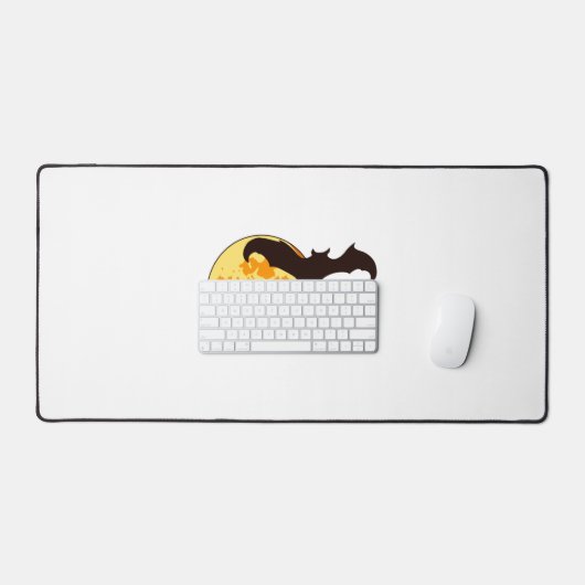 Lune d'Halloween et chauves-souris (Clavier et souris)