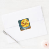 Lune d'Halloween - Sticker (Enveloppe)