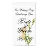 Lune d'ivoire Mariage Étiquette de vin (Devant)