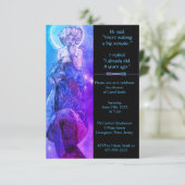 Lune Divorce Party, Lavender Invitation (Debout devant)