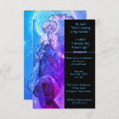 Lune Divorce Party, Lavender Invitation (Devant / Derrière)