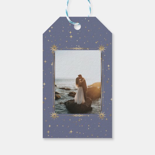 lune d'or céleste enregistrer la date étiquettes c (Dos)