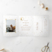 lune d'or céleste tri faire-part de mariage (Intérieur)