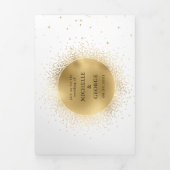 lune d'or céleste tri faire-part de mariage (Page de couverture)