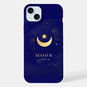 Lune dorée avec des mains
