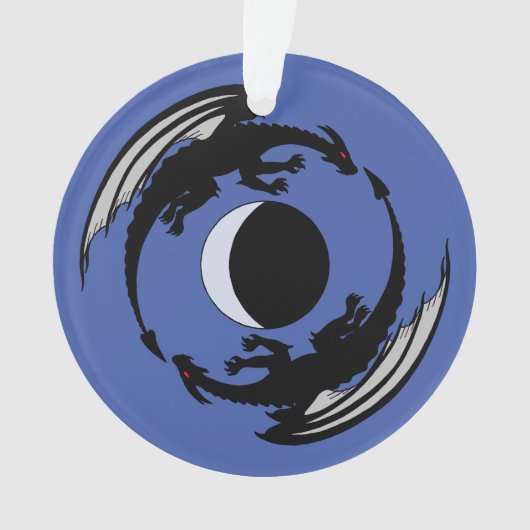 Lune Dragons Imaginaire Design Ornement (devant)