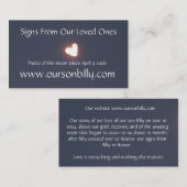 Lune en forme de coeur de carte de visite (Devant / Derrière)