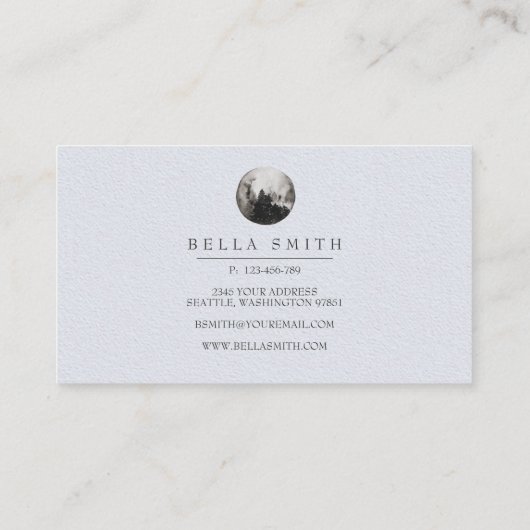 Lune enchantée de Fox de carte de visite de forêt (Dos)