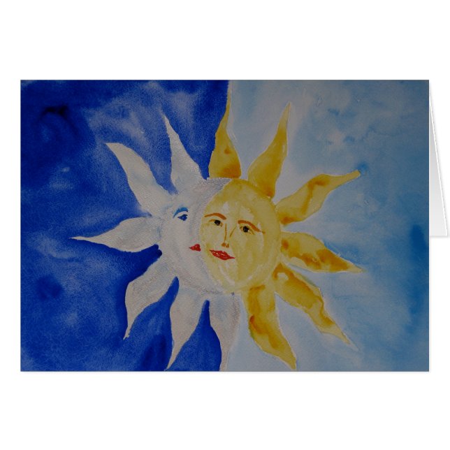 Lune et aquarelle de Sun (Devant horizontal)