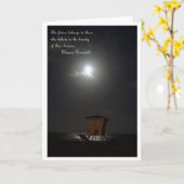 lune et cabane et carte de citation (Fleur jaune)