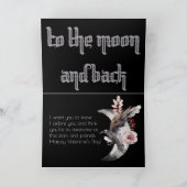 Lune et carte de Valentine d'aquarelle de Raven (Intérieur)