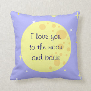 Lune et coussin personnalisable d'étoiles