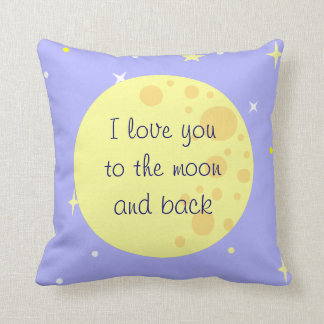 Lune et coussin personnalisable d'étoiles