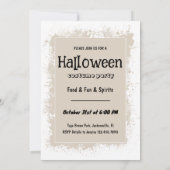 Lune et crâne Mystique Halloween Invitation (Dos)