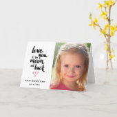 Lune et dos | Carte de voeux pour la fête des mère (Fleur jaune)