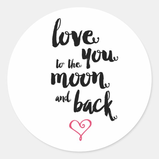 Lune et dos | Sticker pour la Saint-Valentin (Devant)